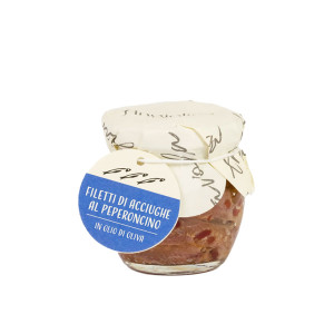 Filetti di acciughe al peperoncino - 106 g